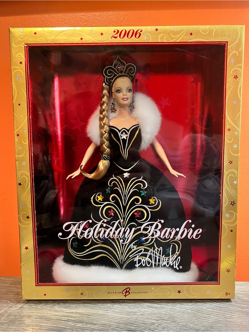 Bob Mackie Holiday Barbie 2006 Black & Gold Boxed Presentation